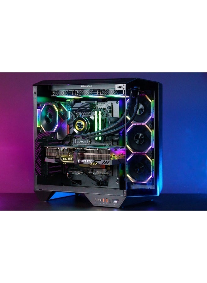 Emarat Gamers Gaming PC – Intel Core i7-14700K, RTX 5070 12GB, 32GB DDR5 RGB, 1TB NVMe SSD, Wi-Fi, Case DARKFLASH DY470 Black 7 Fans RGB black - Image 4